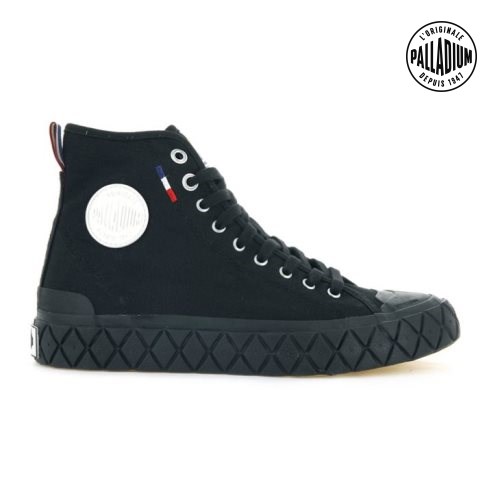 Baskets Palladium Palla Ace Tela High Tops Femme Noir | FR EPL129I